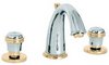 Deva Senate 3 Hole Basin Mixer Faucet With Pop Up Waste (Chrome And Gold).