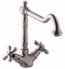 Deva Classic Brittany Kitchen Sink Mixer, Swivel Spout (Brushed Nickel)