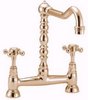 Deva Rivieri Bridge Sink Mixer with Swivel Spout (Gold)