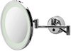 Geesa Hotel Swing arm Mirror with light. 240mm round.