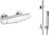 Vado Mix2 Exposed thermostatic shower valve with slide rail shower kit.