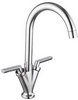 Hydra Grace Kitchen Faucet With Twin Lever Controls (Chrome).
