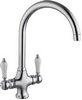 Hydra Evie Kitchen Faucet With Twin Lever Controls (Chrome).