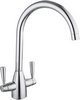 Hydra Mia Kitchen Faucet With Twin Lever Controls (Chrome).