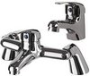 Hydra Ness Basin Mixer & Bath Filler Faucet Set (Chrome).
