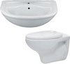 Hydra 2 Piece Bathroom Suite With Wall Hung Toilet & Semi Recess Basin.