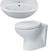 Hydra 2 Piece Bathroom Suite With Back To Wall Toilet & Semi Recess Basin.