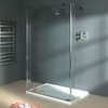 Lakes Italia Wet Room Glass Shower Screen, 1000x1950. 750mm Arms.