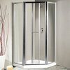 Lakes Classic Pentagon Semi-Frameless Enclosure, Bi-Fold Door & Tray (Silver).