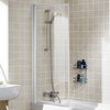 Lakes Classic 760x1400 Framed Bath Screen (White).