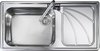 Rangemaster Chicago 1.0 bowl stainless steel kitchen sink with right hand drainer.
