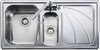 Rangemaster Chicago 1.5 bowl stainless steel kitchen sink with right hand drainer.