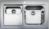 Rangemaster Mezzo 1.5 Bowl Stainless Steel Sink, Left Hand Drainer.