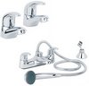 Mayfair Titan Basin & Bath Shower Mixer Faucet Pack (Chrome).