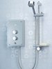 Mira Azora 9.8kW Electric Shower. Thermostatic With Frosted Glass Front.