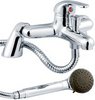 Crown D-Type Bath Shower Mixer Faucet With Shower Kit (Chrome).