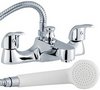 Crown D-Type Bath Shower Mixer Faucet With Shower Kit (Chrome).