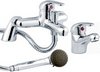 Crown D-Type Basin & Bath Shower Mixer Faucet Set (Chrome).