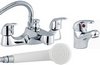 Crown D-Type Basin & Bath Shower Mixer Faucet Set (Chrome).