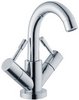 Crown Series 2 Basin Mixer Faucet With Swivel Spout & Pop Up Waste (Chrome).