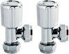 Crown Radiator Valves Angled Radiator Valves (Pair, Chrome).