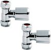 Crown Radiator Valves Straight Radiator Valves (Pair, Chrome).