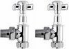 Crown Radiator Valves Traditional Angled Radiator Valves (Pair, Chrome).