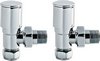 Crown Radiator Valves Angled Radiator Valves (Pair, Chrome).