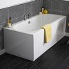 Crown Baths Otley Double Ended Acrylic Bath & Panels. 1700x700mm.