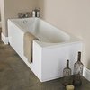 Crown Baths Barmby Single Ended Acrylic Bath & Panels. 1800x750mm