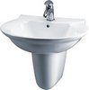 Crown Ceramics Otley 600mm Wall Hung Basin & Semi Pedestal (1 Faucet Hole).