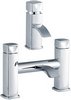 Crown Series A Basin & Bath Filler Faucet Set (Chrome).