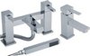 Crown Series L Basin & Bath Shower Mixer Faucet Set (Chrome).