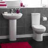 Crown Ceramics Knedlington 4 Piece Suite, Toilet, Seat & 600mm Basin.