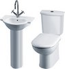 Crown Ceramics Linton 4 Piece Bathroom Suite With Toilet, Seat & 500mm Basin.