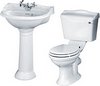 Crown Ceramics Ryther 4 Piece Bathroom Suite With 600mm Basin (1 Faucet Hole).