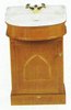 Waterford Wood Vanity unit in traditional cherry finish with vanity basin.