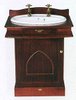 Waterford Wood Vanity unit in traditional mahogany finish with vanity basin.