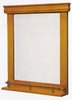 Waterford Wood Traditional bathroom mirror in cherry with gold rail.