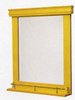 Waterford Wood Traditional bathroom mirror in pine with gold rail.