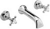 Hudson Reed Topaz 3 faucet hole wall mounted bath mixer faucet