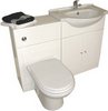 daVinci White bathroom furniture suite with faucet and waste.  Right Handed.