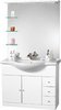 daVinci 1050mm Contour Vanity Unit with ceramic basin, mirror and shelves.