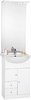 daVinci 550mm Contour Vanity Unit with ceramic basin, mirror and lights.