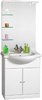 daVinci 750mm Contour Vanity Unit with ceramic basin, mirror and shelves.