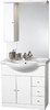 daVinci 850mm Contour Vanity Unit with ceramic basin, mirror and cabinet.