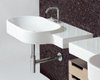 Flame 1 Faucet Hole Oval Wall Hung Basin. 880 x 500mm.