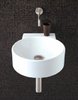 Flame Round Wall Hung Basin With No Faucet Hole. 400 x 495mm.