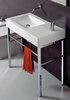 Frozen Basin with no faucet holes. 900 x 500mm. Chrome stand included.