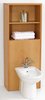 daVinci Monte Carlo complete back to wall bidet set with shelves in beech.